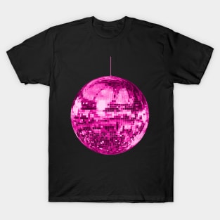 Pink Vintage Sparkling Shiny Disco Ball T-Shirt